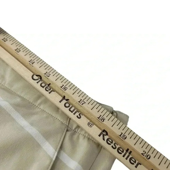 LADY HAGEN WOMENS SIZE 16 GOLF SKORT 16” TORTILLA WHITE YARN DYE PICKLEBALL - Picture 5 of 12